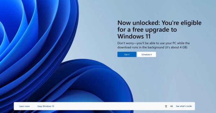 Windows 11 free upgrade nag